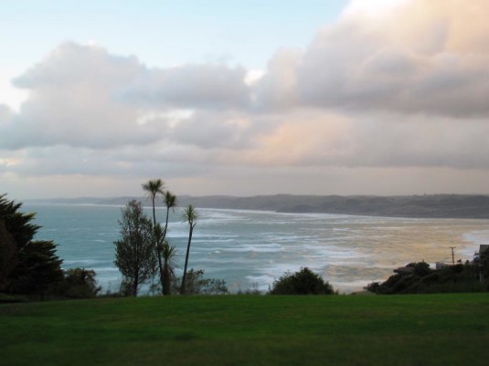 Aussicht auf die Manu Bay