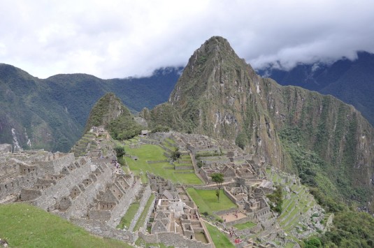 Die klassische Ansicht. Hinten recht der Waynapicchu
