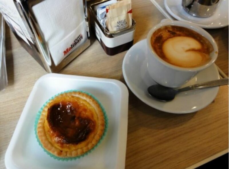 Cappuccino trinken im Pancaffé