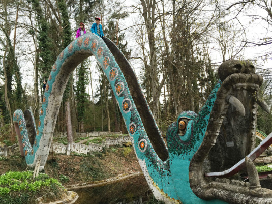 Hier sind wir auf dem Drachen