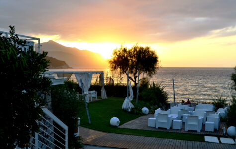 Sonnenuntergang über der Bucht von Biodola