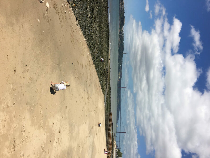 Ufer Sand Tejo Lissabon