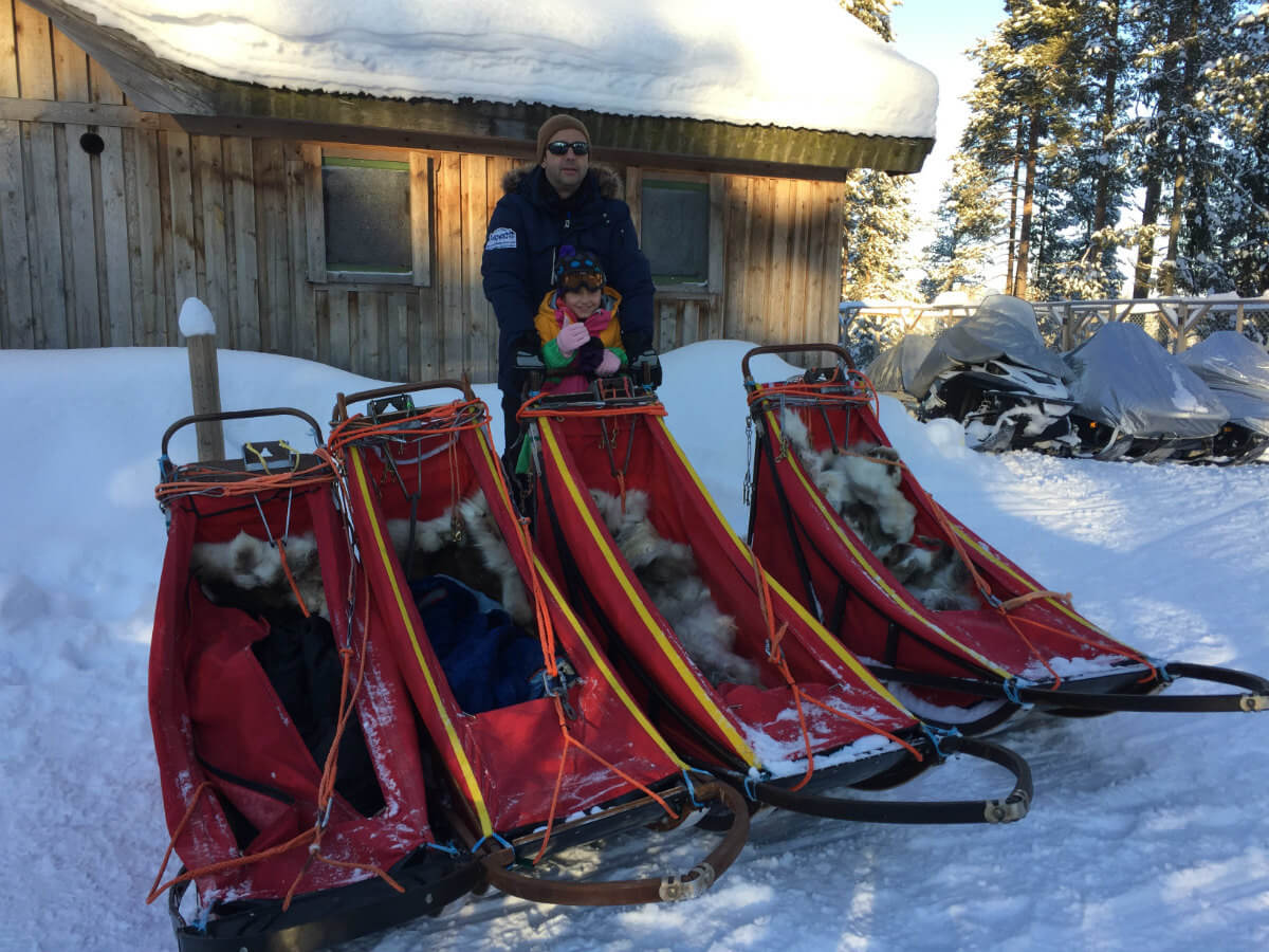 lappland-schweden huskys hundeschlitten mushen winter schnee landschaft