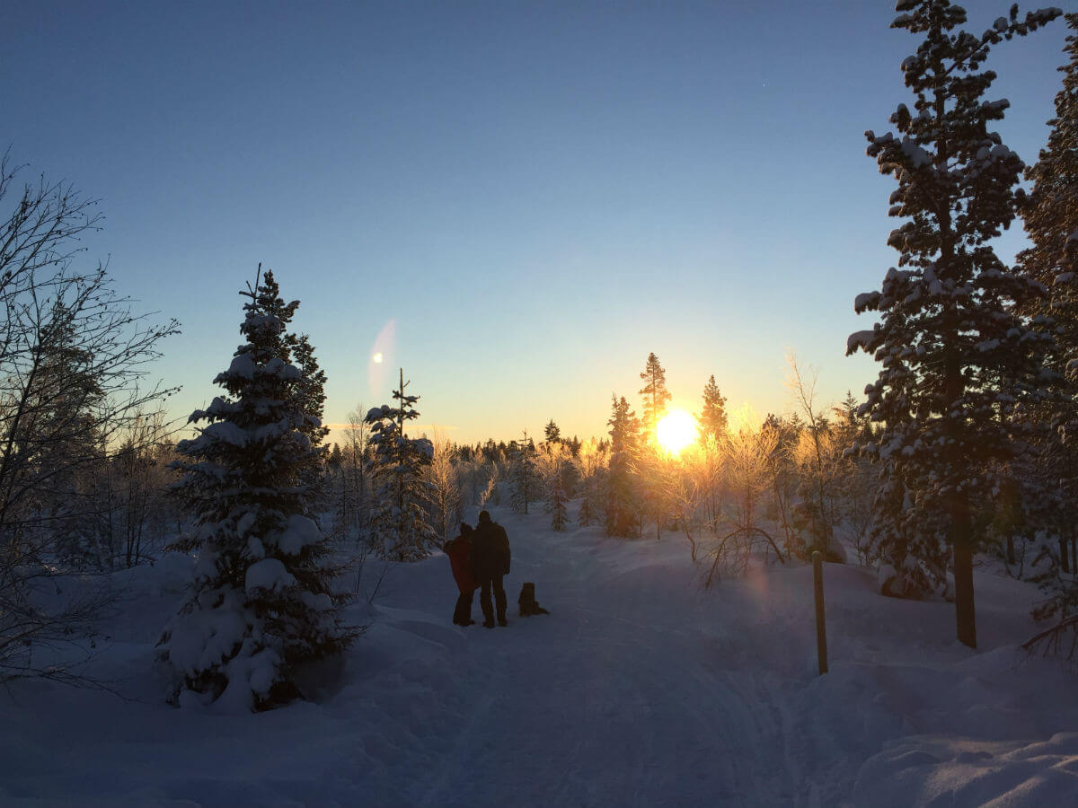 lappland-schweden-winter schnee landschaft morgenstimmung sonnenaufgang