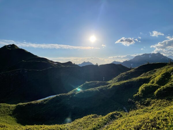 Morgenstimmung auf Tell Trail Wanderung