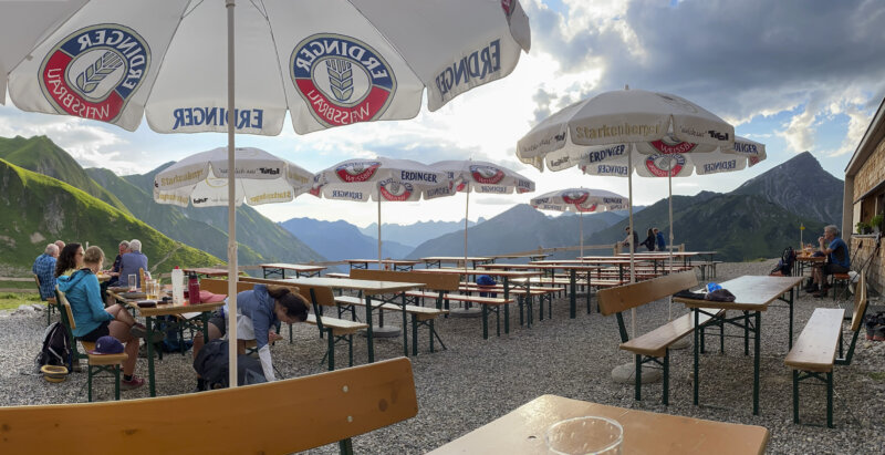 Abendstimmung in der Anhalterhütte