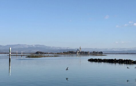 Pittoresk: Lagunenfahrt nahe Grado im Winter.