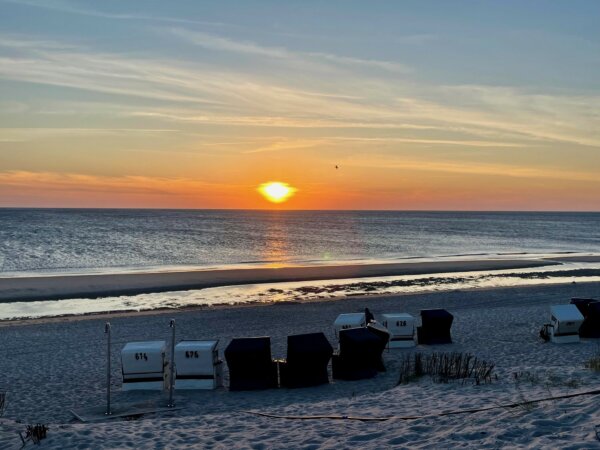 Sonnenuntergang auf Sylt.