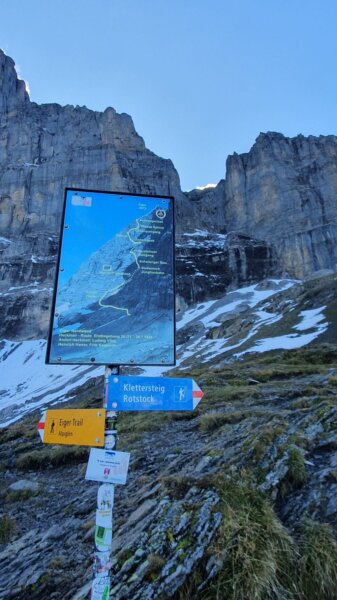 Wegweiser Eiger Nordwand