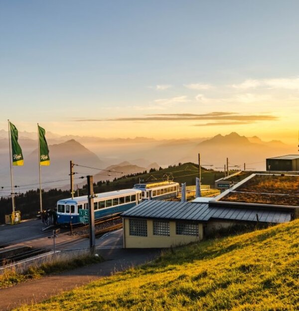 Abendstimmung bei Station Rigi Kulm © Brigitte Marty