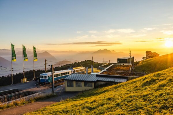 Abendstimmung bei Station Rigi Kulm © Brigitte Marty