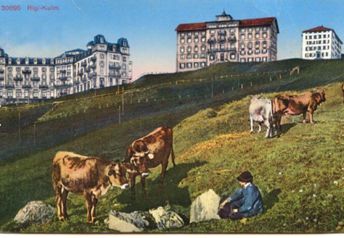 So viele Hotels gab es einmal auf Rigi Kulm © Rigi Bahnen