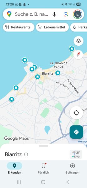 Google Maps Biarritz