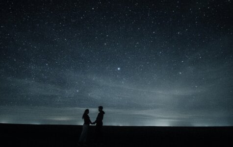Sterne und Paar Valentinstag