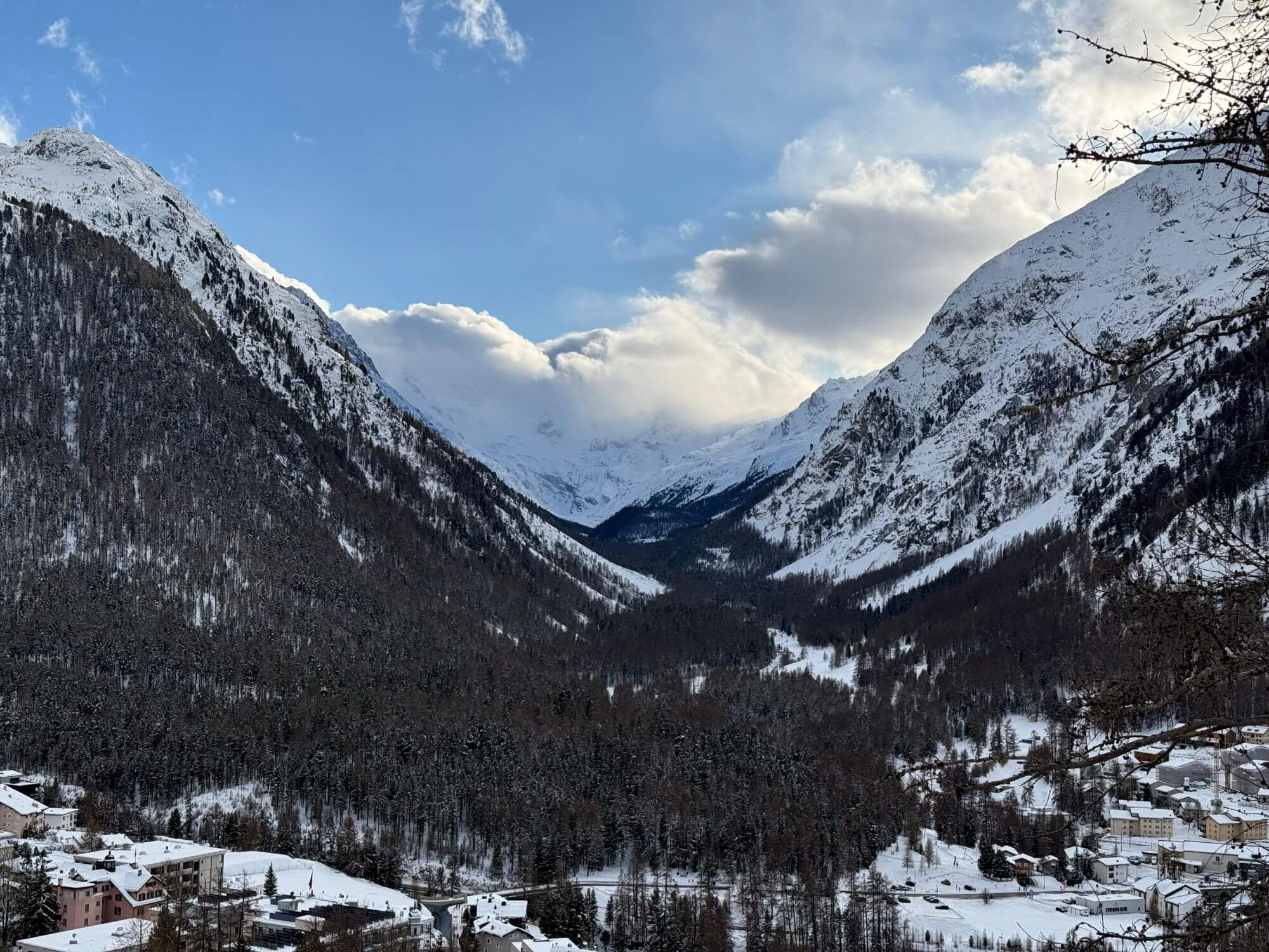 Winterliche Landschaft bei Pontresina