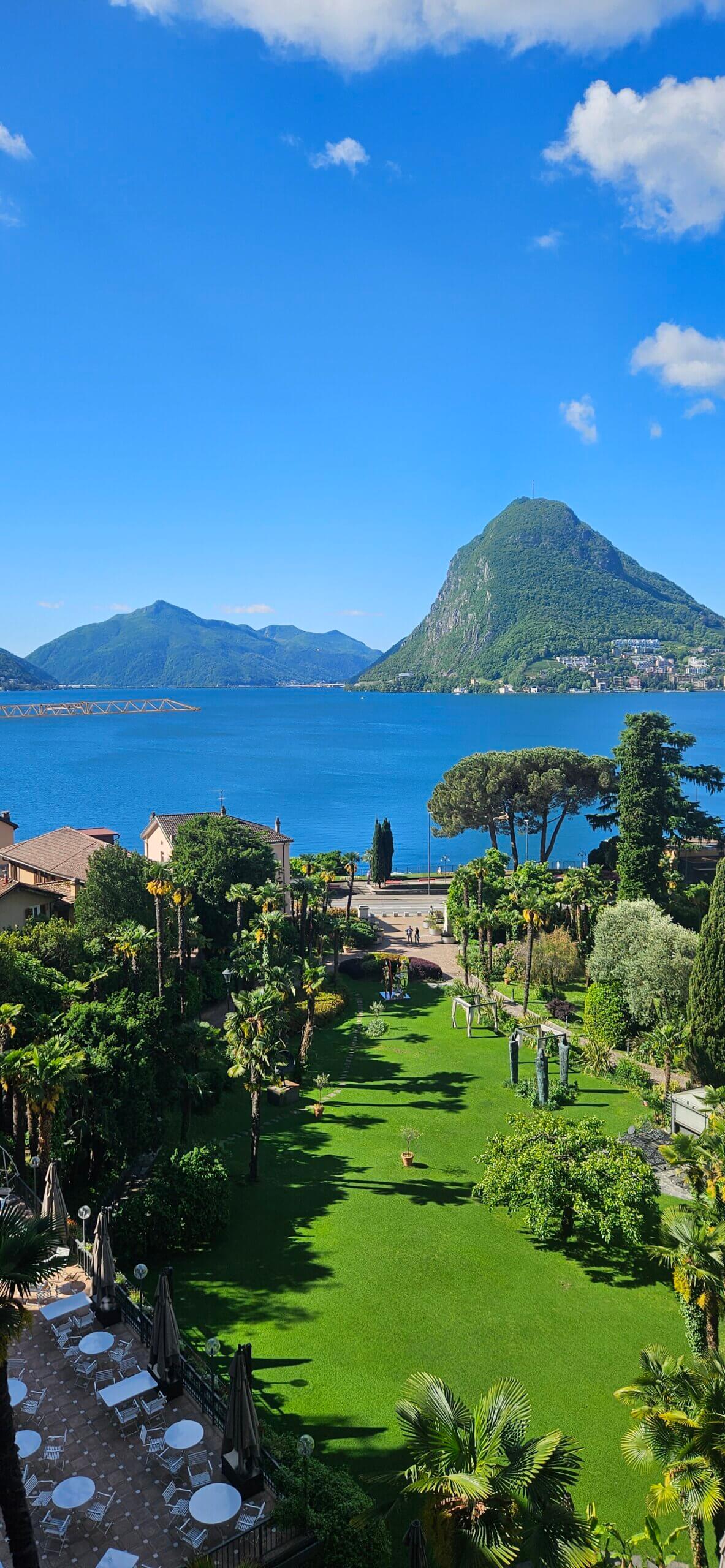 Blick vom Balkon in der Villa Castagnola