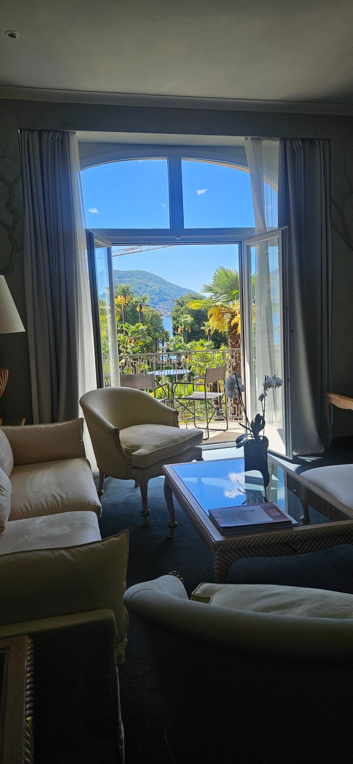 Blick aus dem Zimmer in der Villa Castagnola