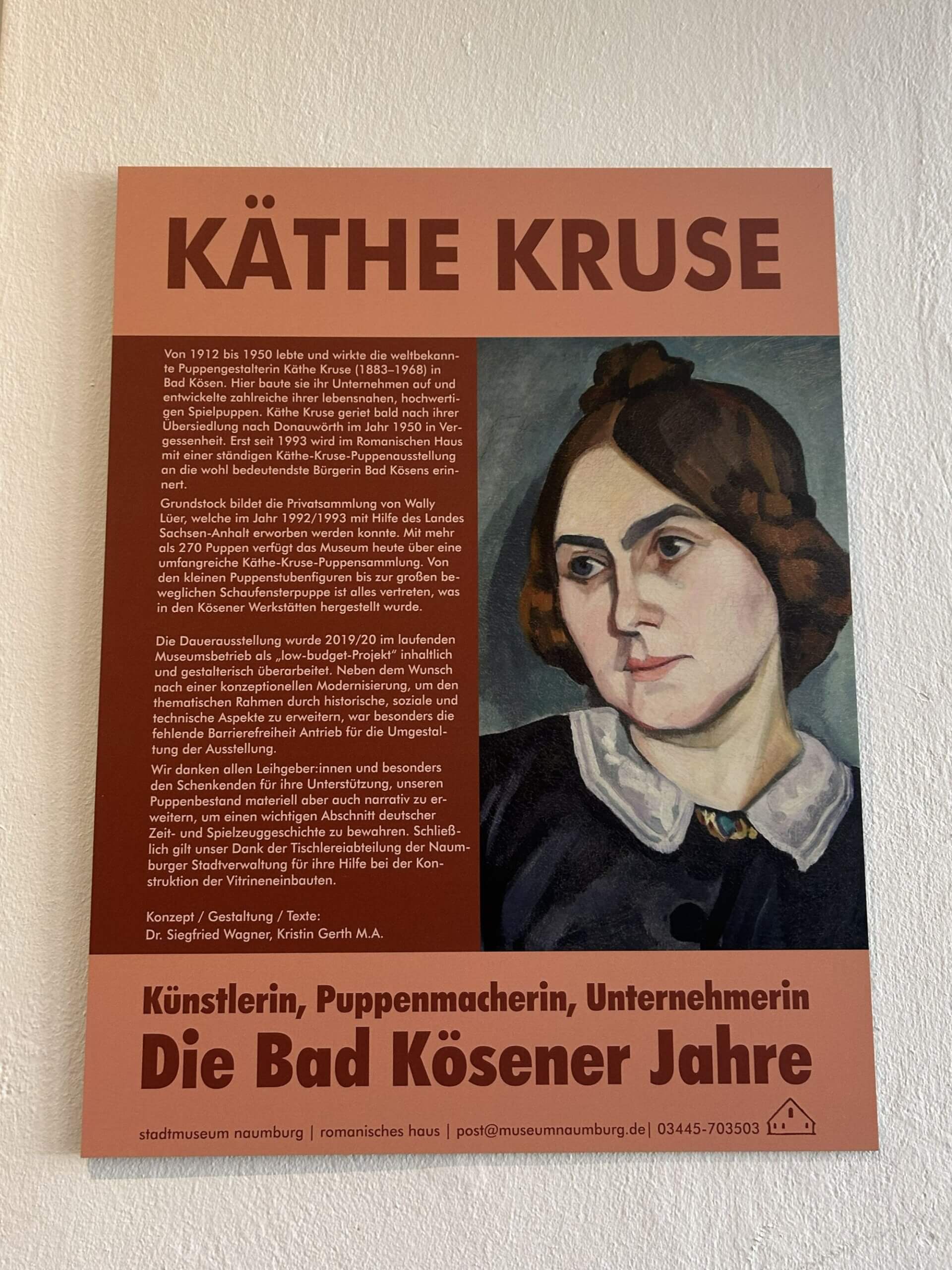 Plakat mit Zeichnung von Käthe Kruse