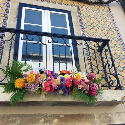 Kacheln Lissabon Kunst Blumen