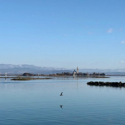 Pittoresk: Lagunenfahrt nahe Grado im Winter.
